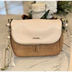 Fossil Holiday Shoulder Bag Preston Small Flap Cross Body Bag Gold Metallic
